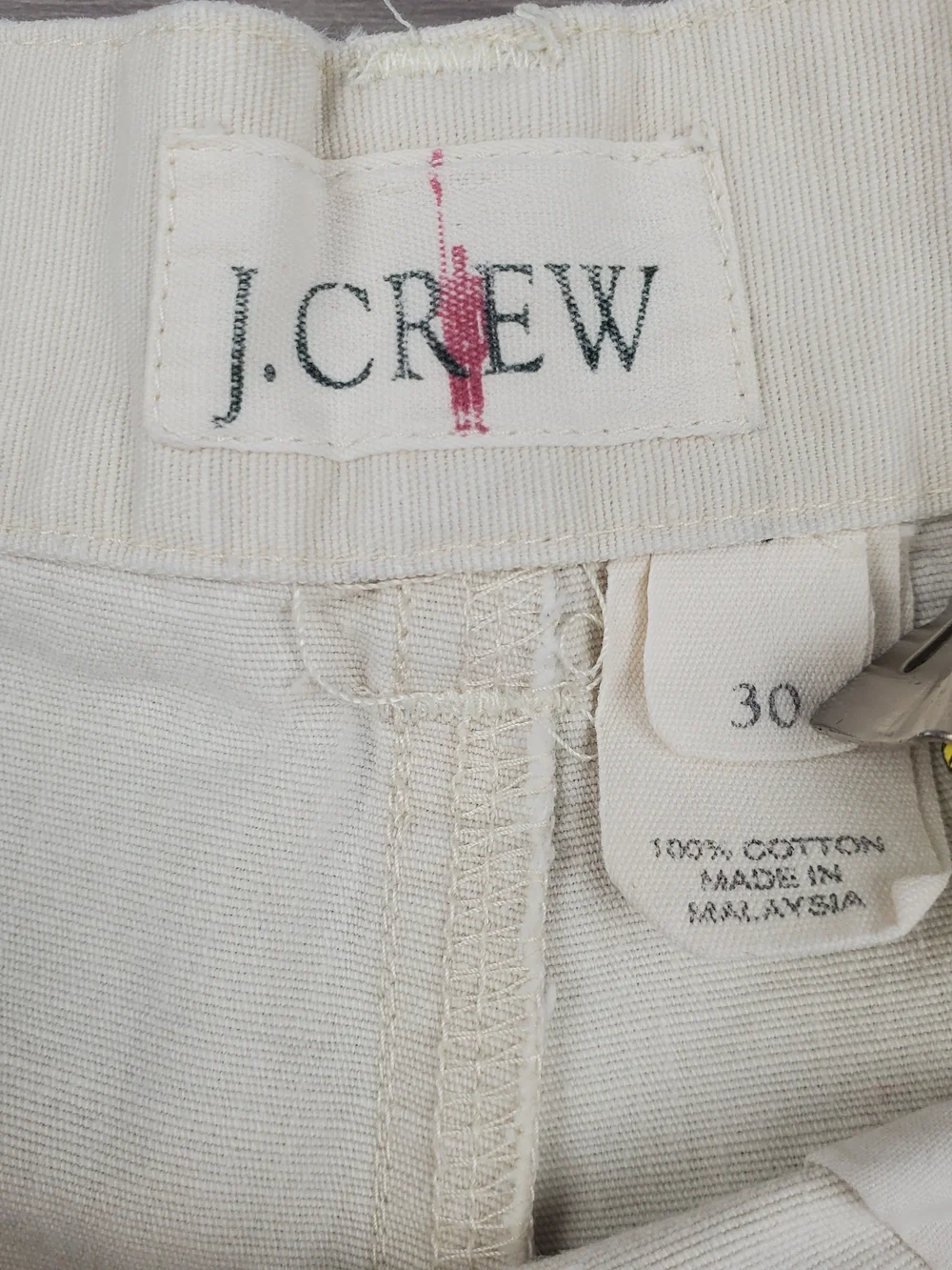 J.Crew Oarsman Shorts Mens 30 Cream 100% Cotton Chino Preppy